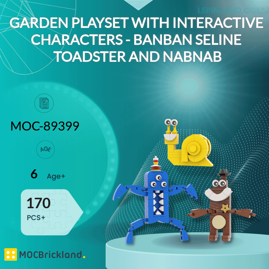 Movies and Games MOCBRICKLAND 89399 Garden Playset with Interactive  Characters - Banban Seline Toadster and Nabnab - LEPIN™ Land Shop